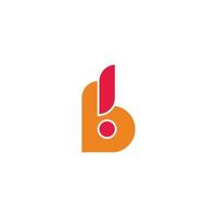 letter b exclamation design logo vector