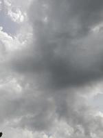 Dark sky with clouds during the day on Lombok island, Indonesia photo