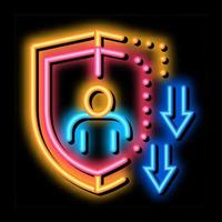 impaired immunity neon glow icon illustration vector