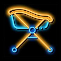 bath on wheels neon glow icon illustration vector