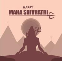 Free vector happy maha shivratri indian traditional festival vector