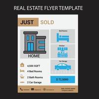 real estate flyer template vector