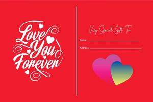 Free Valentine Gift Cover Design vector