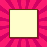 Blank comic pink background vector