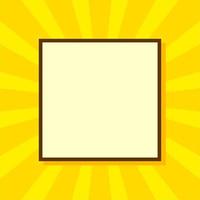 Blank comic yellow background vector