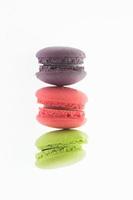 macaroons white color background photo