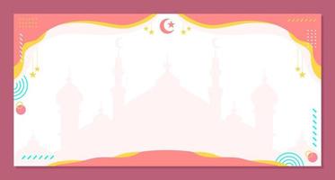 Islamic Abstract Background Banner, Vector, with Blank Space for Text vector