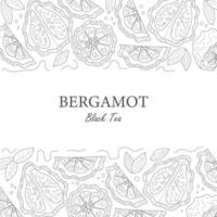 Label for tea with bergamot vector