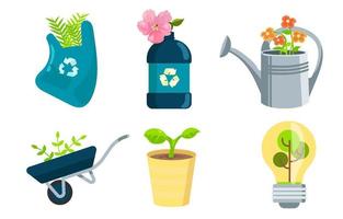 plantar en maceta reciclada, upcycling y zero waste, upcycling craft ideas vector