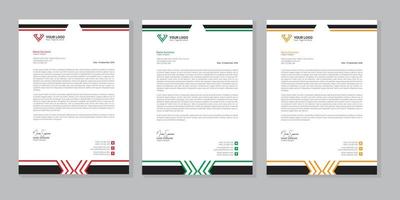 Vector modern company letterhead design