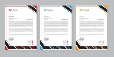 Vector modern company letterhead design