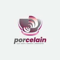 logotipo de porcelana de cerámica china vector