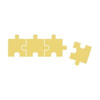 Assembled puzzle pieces. Vector illustration