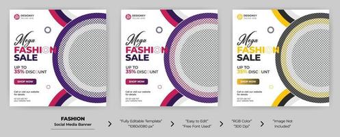 Fashion Instagram Posts vector