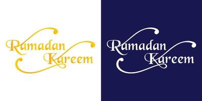 Caligrafía ramadan kareem en inglés. tipografía de citas de ramadán. vector