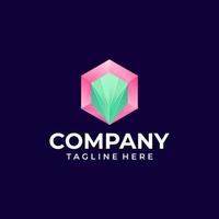 Hexagonal 3D Logo geometric Shape vector