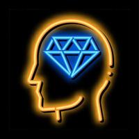 Diamond Man Hat neon glow icon illustration vector