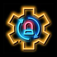 signalization code mistake working process neon glow icon illustration vector