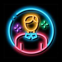 account manager neon glow icon illustration vector