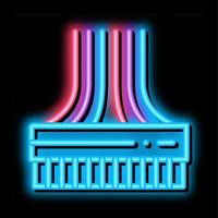 computer wires neon glow icon illustration vector