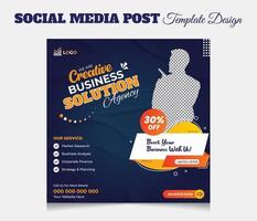 Digital marketing agency and corporate social media post template vector