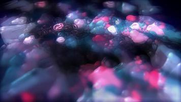 Abstract multicolored liquid iridescent purple bright glowing, magical abstract background. Video 4k, motion design