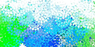 Light blue vector template with crystals, triangles.