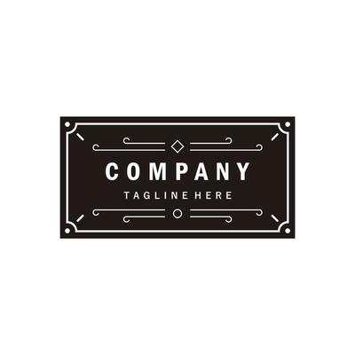Elegant Vintage Retro Badge Label Logo design inspiration
