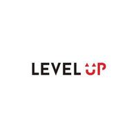 Modern Level Up Typography Logo design inspiration vector