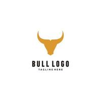 cabeza búfalo toro elegante logotipo símbolo diseño ilustración vector para empresa