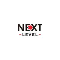 Next level logo, lettering minimalist light logo design for your brand, template, sign, symbol, icon vector