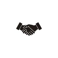 Business handshake contract agreement flat vector icon for apps and websites