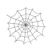 Spider web cobweb vector icon doodle.