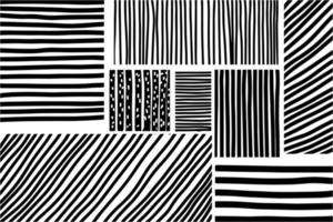 black and white line art hand drawn pattern vector background.