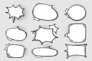 Comic bubbles for design purposes vector