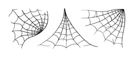 garabato de icono de vector de telaraña de telaraña.