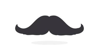 icono de silueta de bigote hipster vector