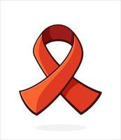 Red ribbon, symbol of world AIDS awareness Day vector