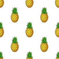 Seamless pattern with pineapples vector