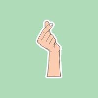 hand and thumb with index finger together vector