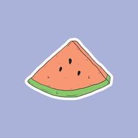 triangular cut watermelon vector