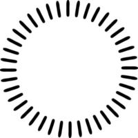 Illustration of a circle with lines. vector