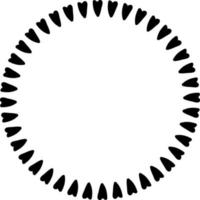 ilustración de círculos con corazones. vector