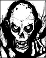 vector illustration of ghost monster cartoon