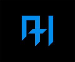 AH letter logo design. Modern creative alphabet logo design. AH Letter Logo Template vector illustration.