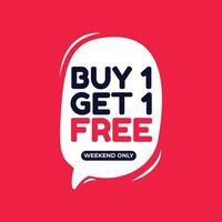 buy 1 get 1 free design template vector