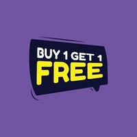 buy 1 get 1 free design template vector