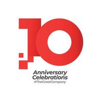 anniversary logo design template vector