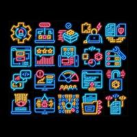 Software Testing And Analysis Icons Set Vector