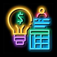 business idea neon glow icon illustration vector